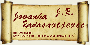 Jovanka Radosavljević vizit kartica